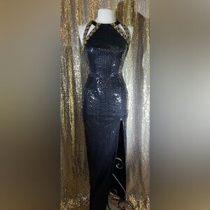 Long formal sequin dress. Niteline Della roufogali